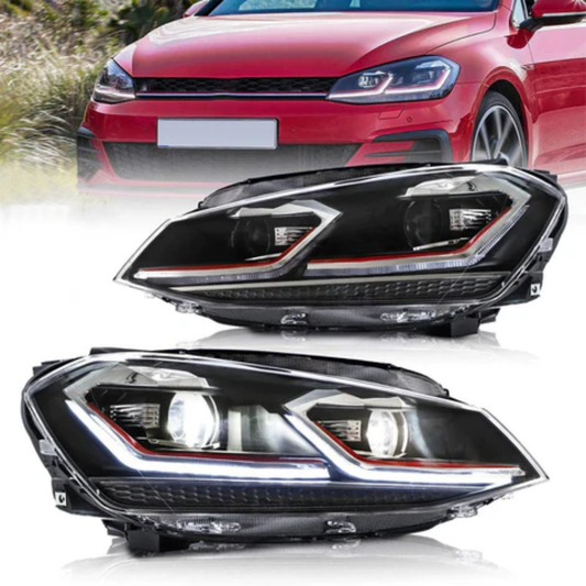 VLAND Full LED Headlights for Volkswagen Golf Mk7.5 2017–2020