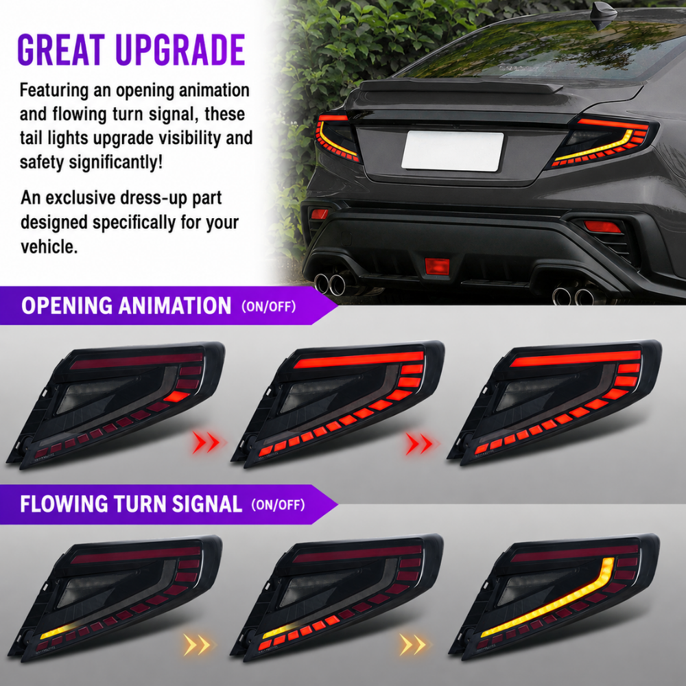 Spec Trum RGB LED Dynamic Taillights for Subaru WRX VB 2022–Present