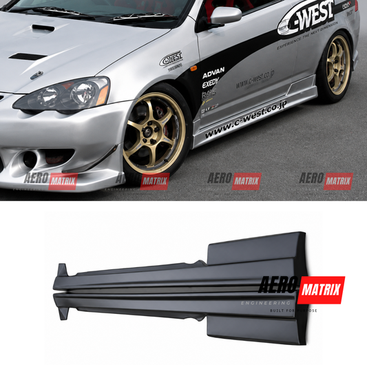 Honda Integra DC5 2002–2006 C West Style Side Skirts Side Skirts (Fibre Glass)