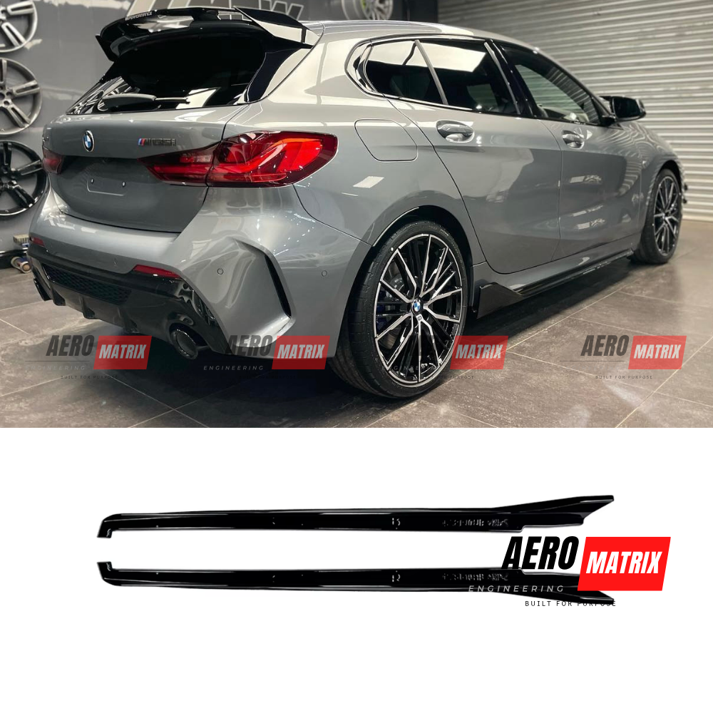 BMW 1 Series F40 M Sport / 118i / 128ti / M135i 2019–2024 Side Skirting (Gloss Black)