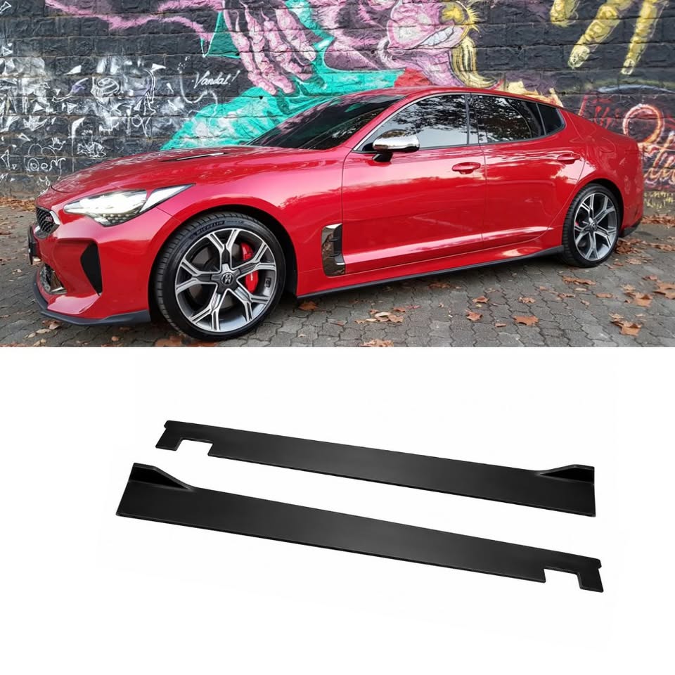 Kia Stinger 2017–2023 Side Skirts (Gloss Black)