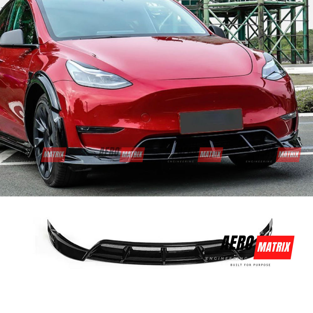 Tesla Model Y 2022–2024 Front Lip (Carbon Fibre Gloss)