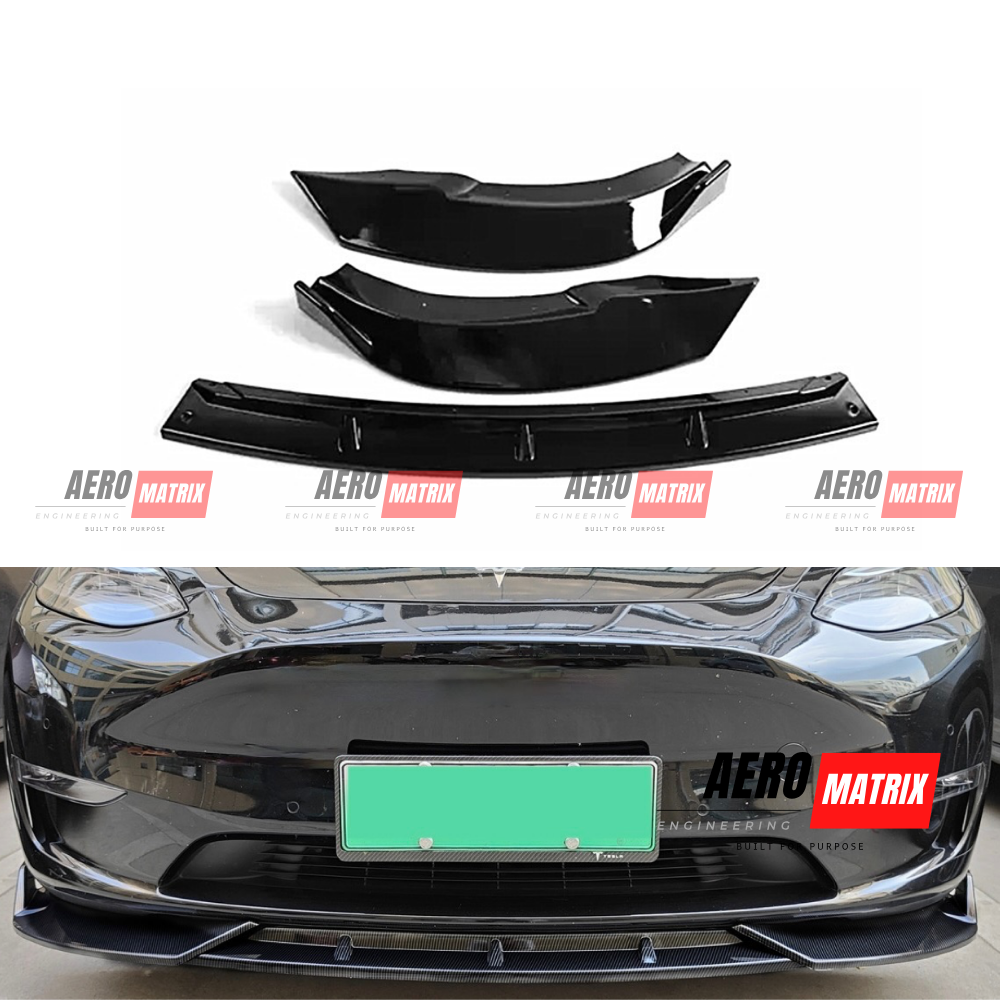 Tesla Model 3 2019–2023 Front Lip (Gloss Black)