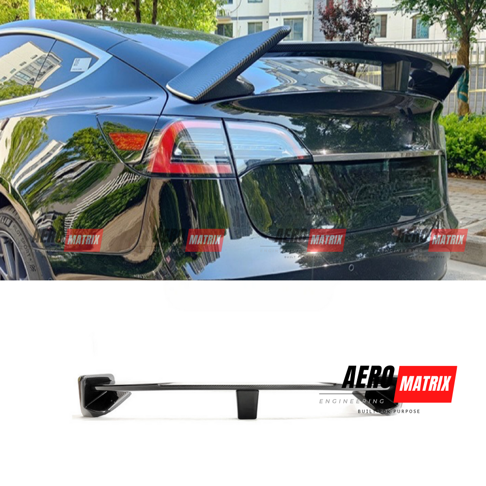 Tesla Model 3 2019–2023 Spoiler (Carbon Fibre Gloss)