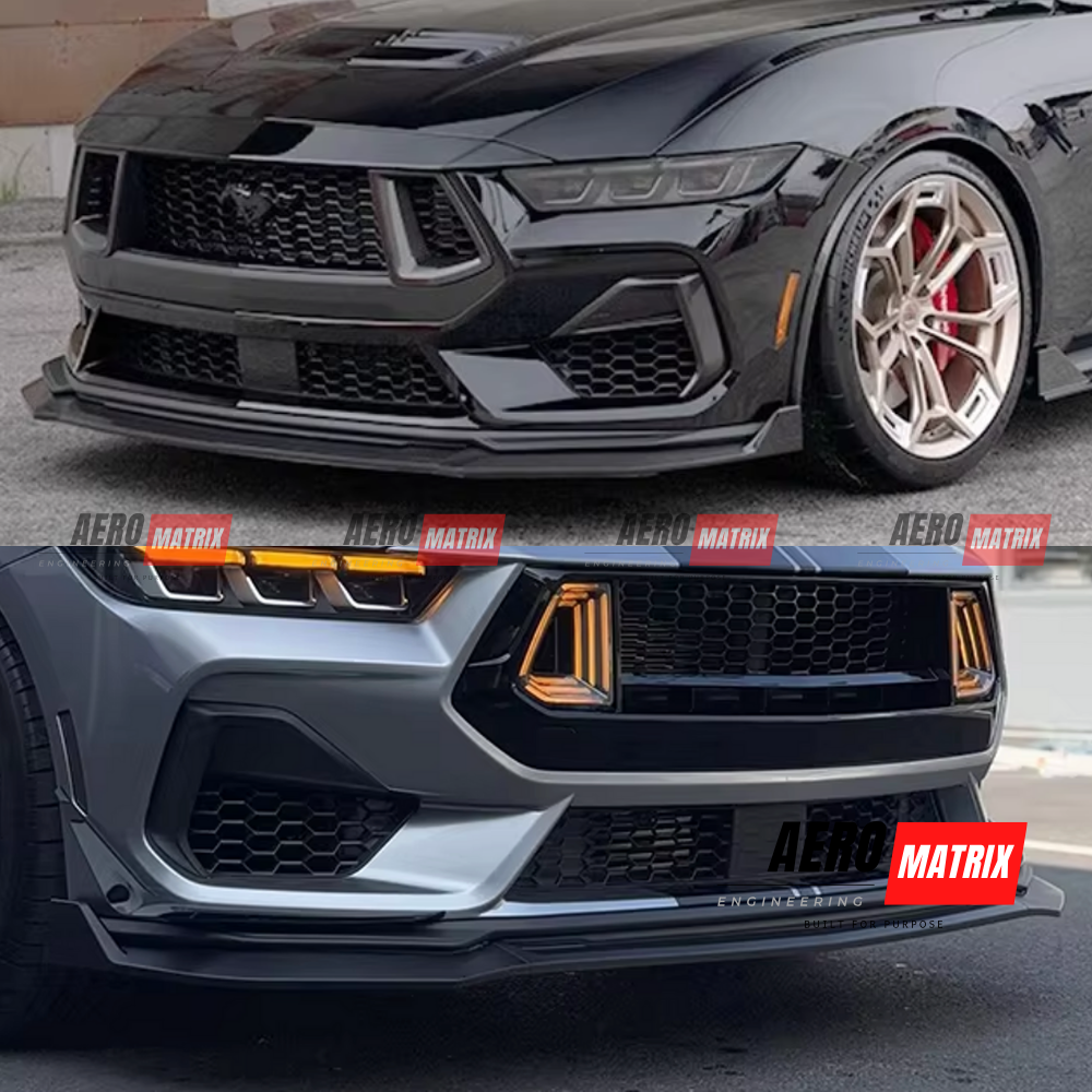 Ford Mustang Mk7 2024+ Front Lip (Gloss Black)