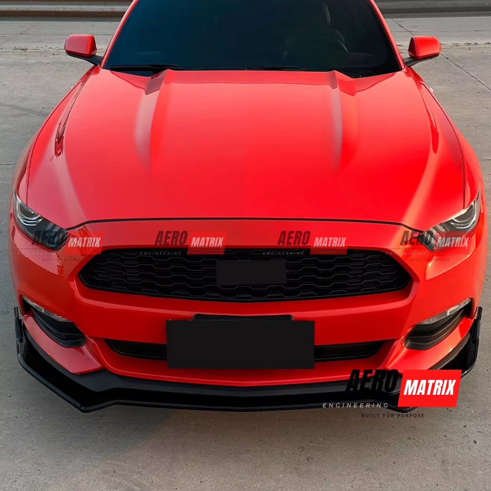 Ford Mustang Mk6 2015–2017 Front Lip (Gloss Black)