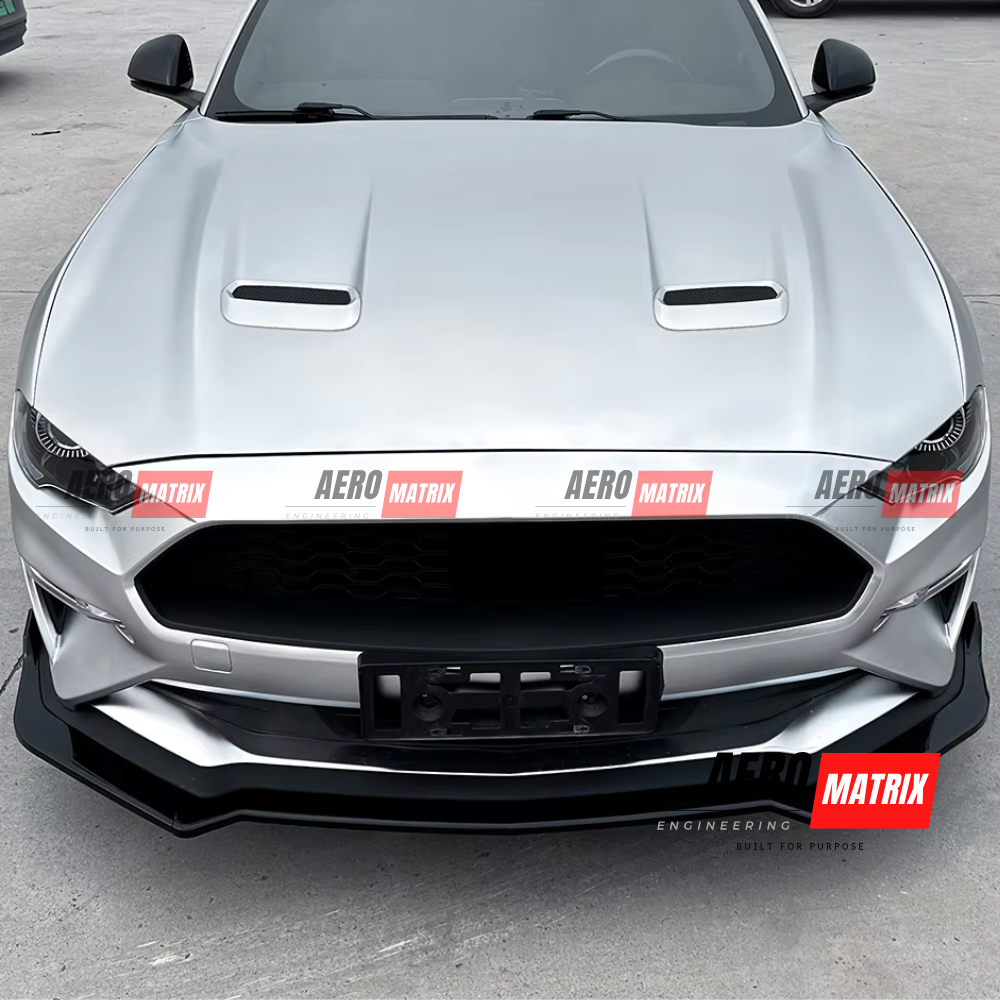 Ford Mustang Mk6.5 2018–2024 Front Lip (Gloss Black)