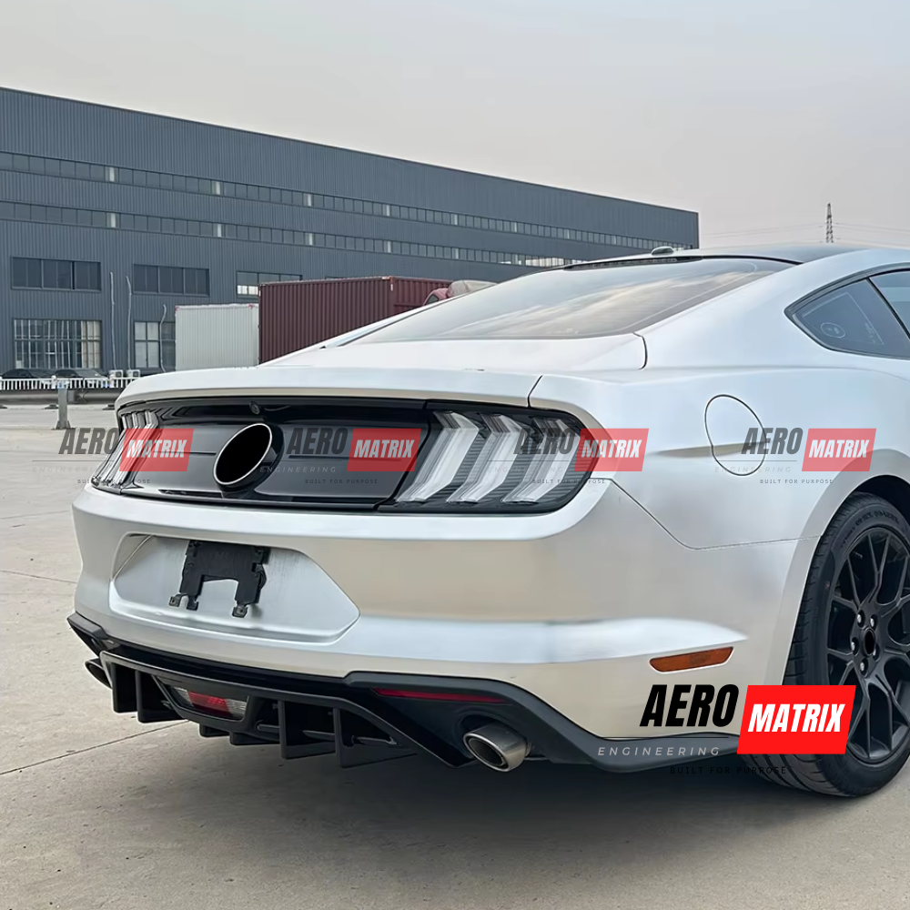 Ford Mustang Mk6.5 2018–2024 Rear Diffuser (Gloss Black)