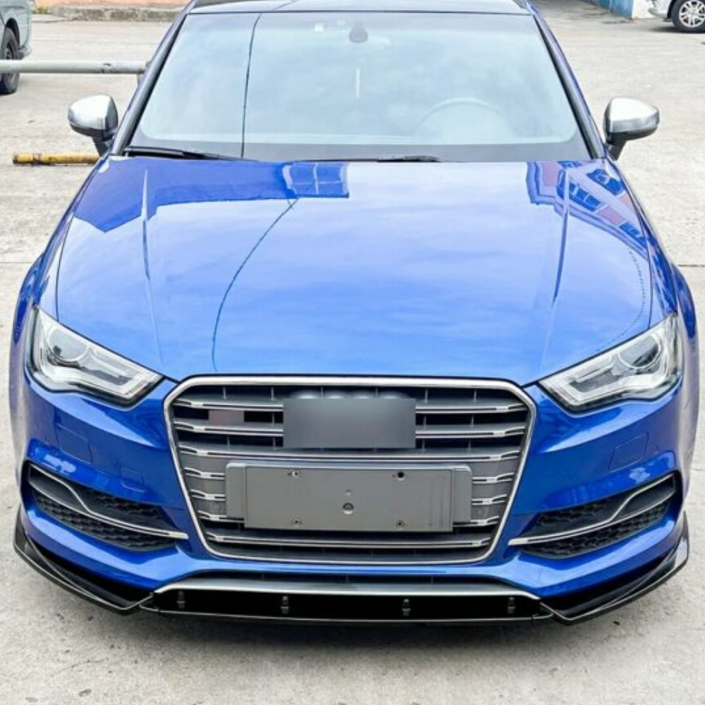 Audi S-Line S3 8V 2013–2016 Pre-Facelift Sedan Front Lip (Gloss Black)