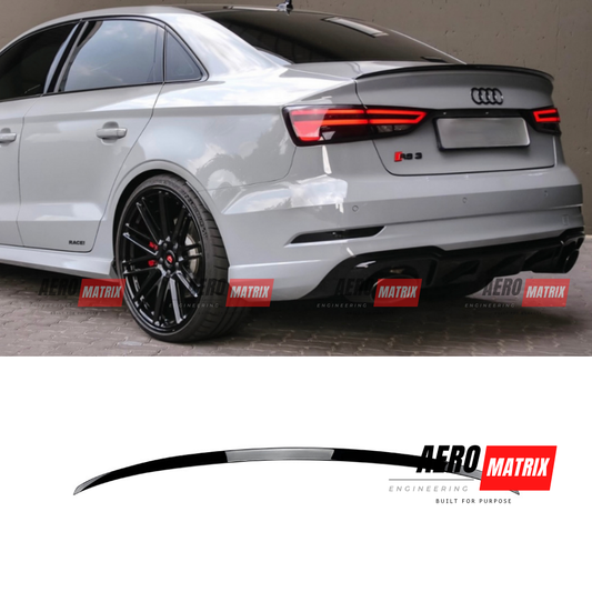 Audi A3 S-Line S3 RS3 8V 2013–2020 Sedan Rear Spoiler (Gloss Black)
