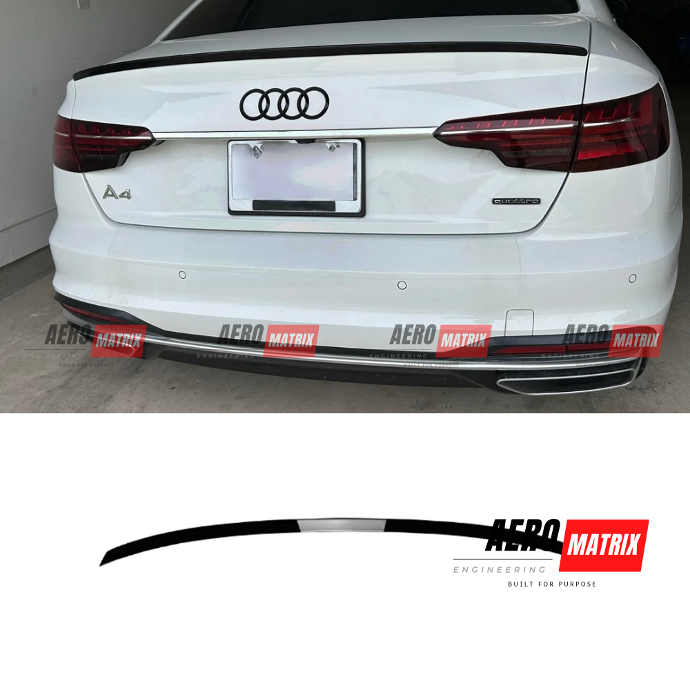 Audi A4 S4 B9.5 S Line 2017–2024 Rear Spoiler (Gloss Black)