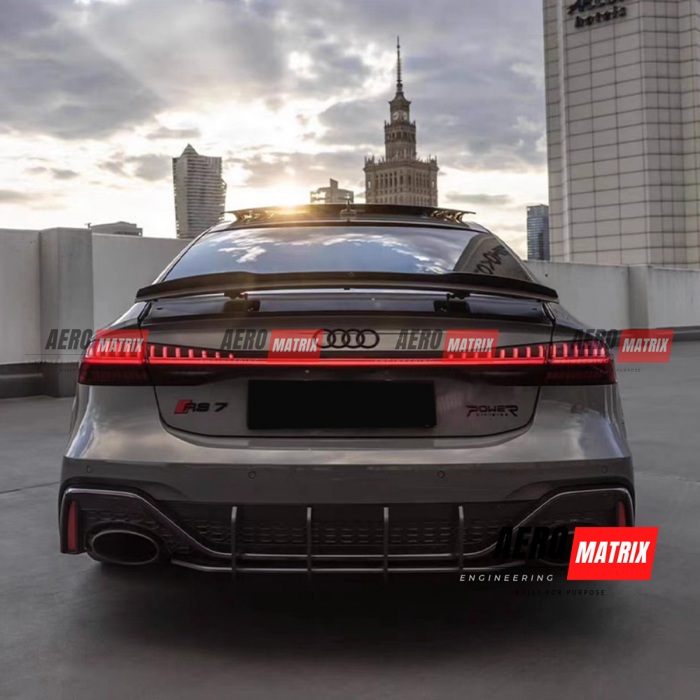 Audi RS7 2020+ Rear Diffuser (Gloss Black)