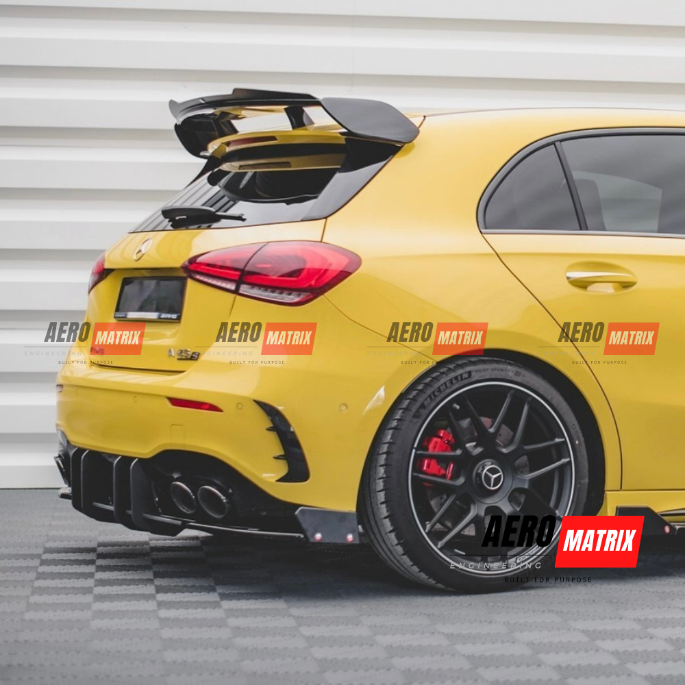 Mercedes-Benz W177 A-Class 2019+ Hatch Rear Diffuser (Gloss Black)