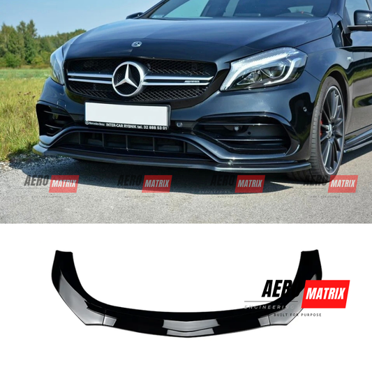 Mercedes-Benz A Class W176 2013–2018 Front Lip (Gloss Black)