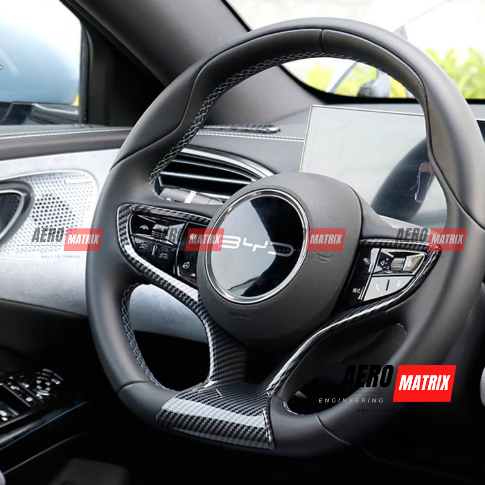 BYD Seal 2022+ - Steering Wheel Trim (Carbon Fibre Gloss)