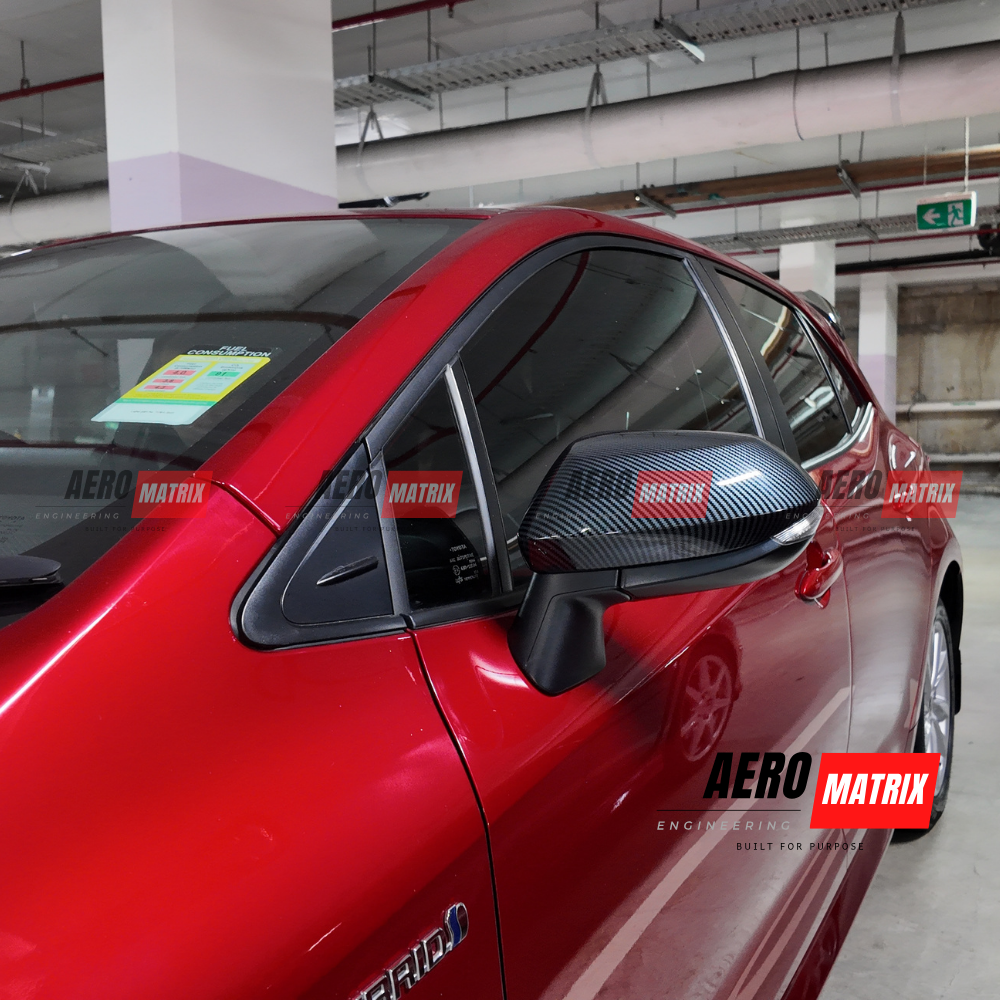 Toyota Corolla 2018+ Side Mirror Covers (Carbon Fibre Gloss)