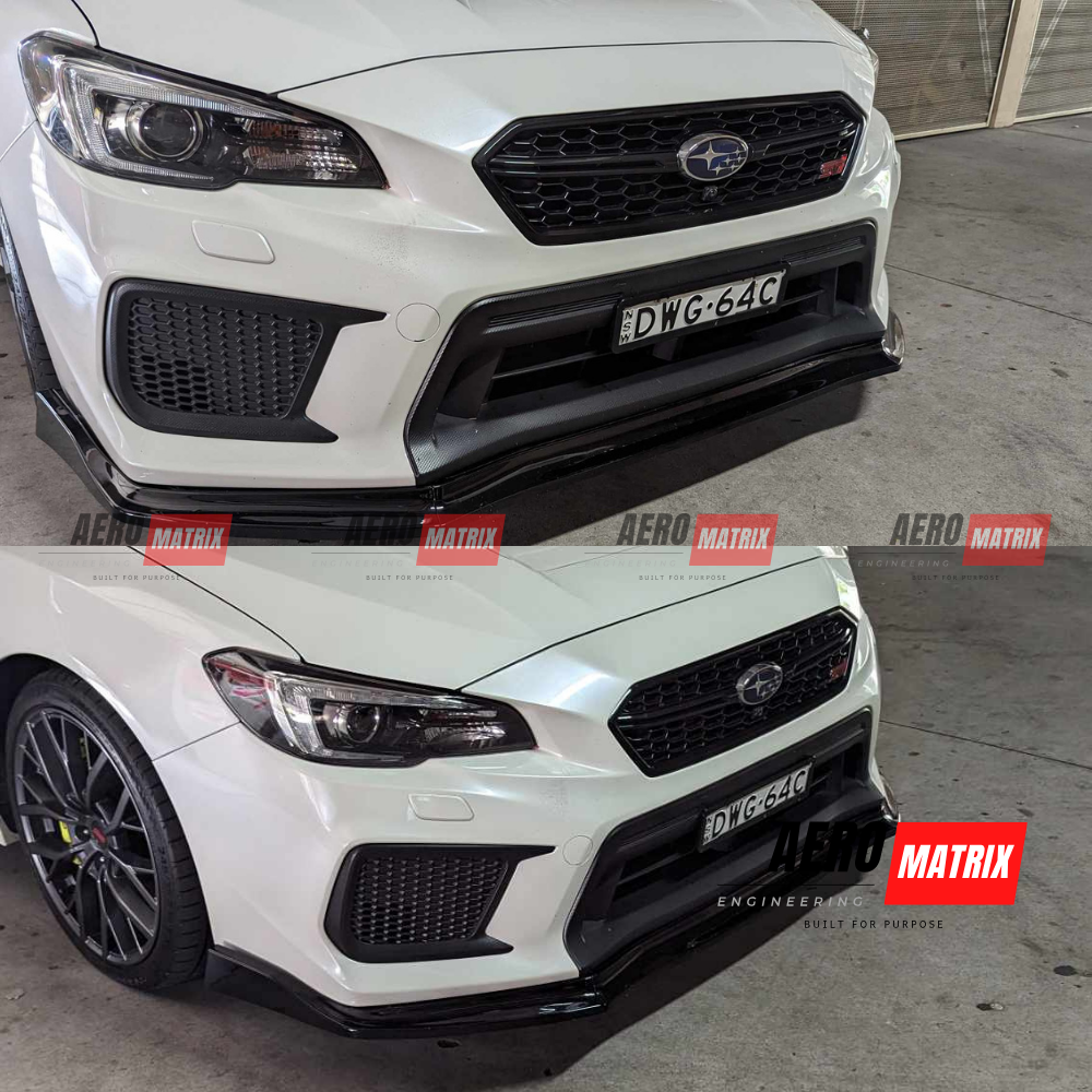Subaru WRX VA 2014–2021 CS Style Front Lip (Gloss Black)