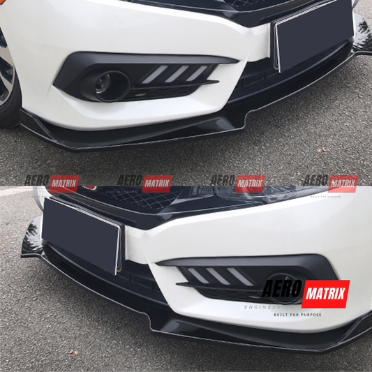 Honda Civic FK7 2017–2021 AME V2 Front Lip (Gloss Black)