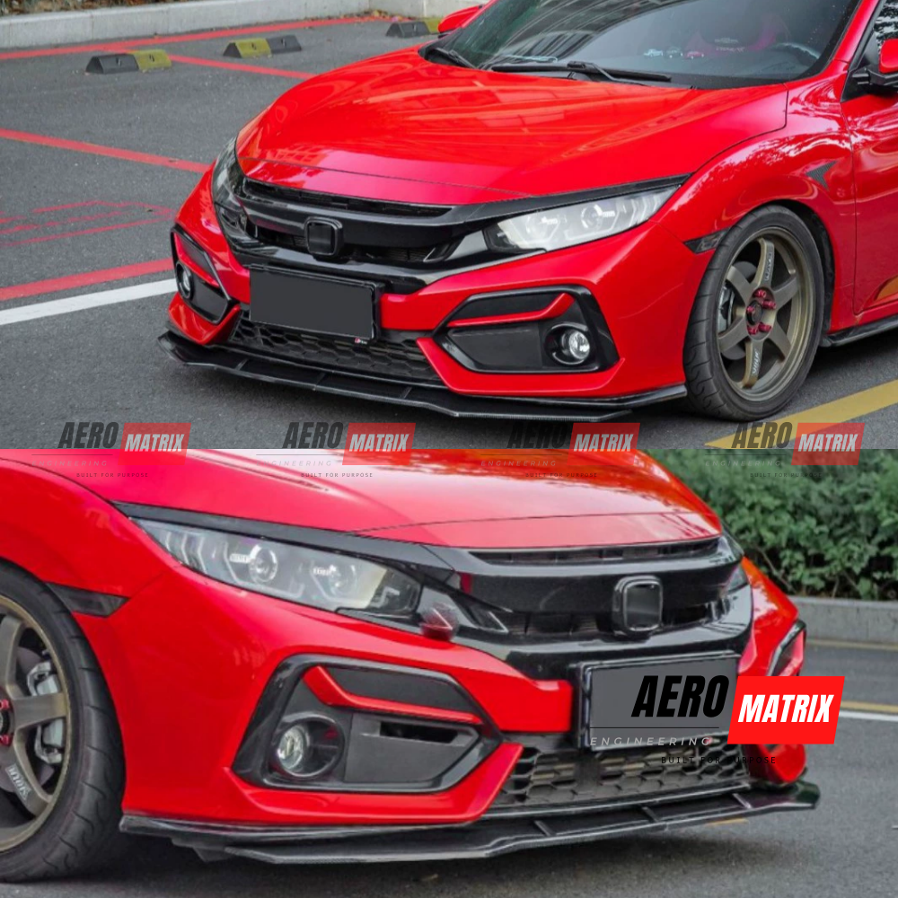 Honda Civic FK7 2017–2021 Front Lip (Gloss Black)