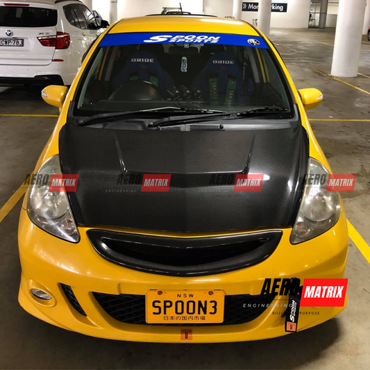 Honda Jazz GD 2002–2008 Mugen Style Bonnet (Carbon Fibre)
