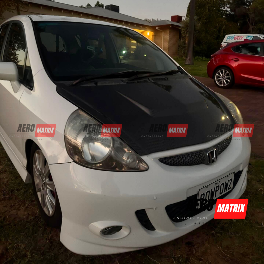 Honda Jazz GD 2002–2008 Mugen Style Bonnet (Carbon Fibre)