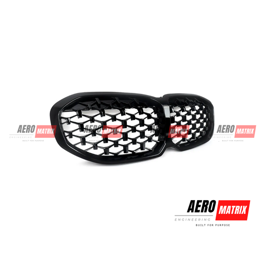 BMW 1 Series F40 M Sport / 118i / 128ti / M135i 2019–2024 Diamond Pattern Grille (Gloss Black)