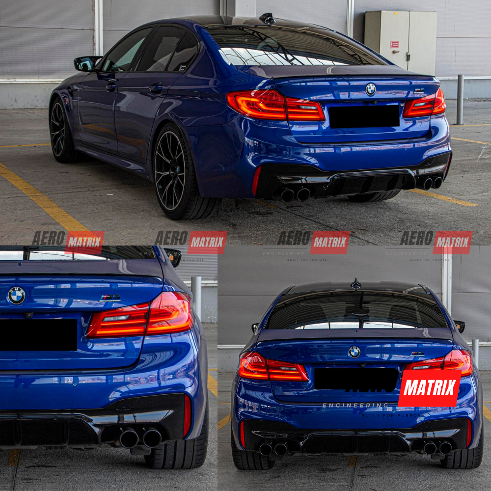 BMW M5 F90 2018–2023 – Rear Diffuser (Gloss Black)