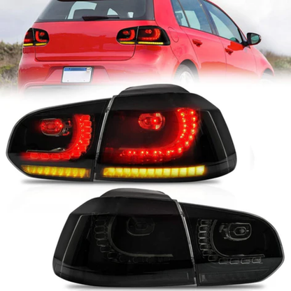 VLAND LED Tail Lights for Volkswagen Golf Mk6 2008–2012 with Sequential Indicators