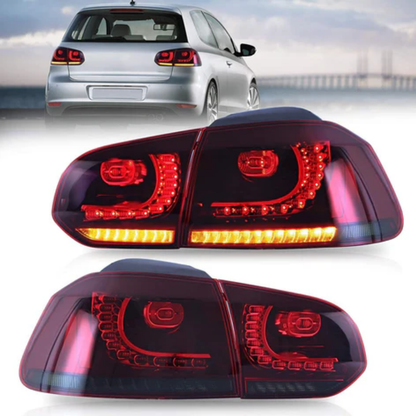 VLAND LED Tail Lights for Volkswagen Golf Mk6 2008–2012 with Sequential Indicators