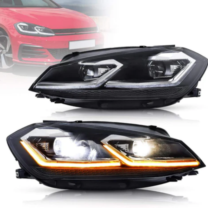 VLAND Full LED Headlights for Volkswagen Golf Mk7.5 2017–2020