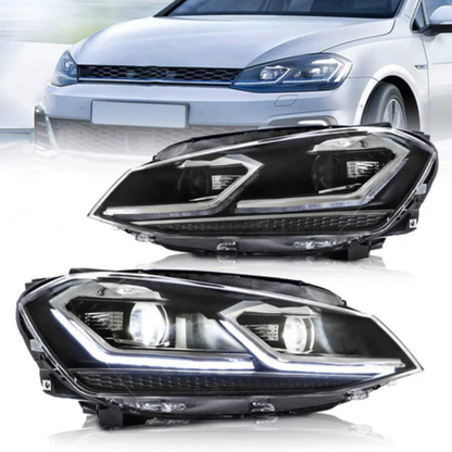 VLAND Full LED Headlights for Volkswagen Golf Mk7.5 2017–2020