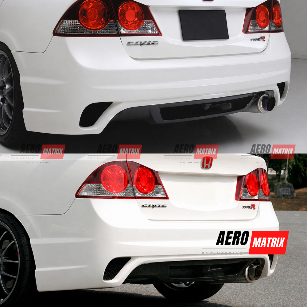 Honda Civic FD / FD2 Type R 8th Gen 2006–2011 Ings + N Spec Style Rear Bumper