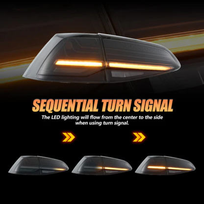 VLAND LED Tail Lights for Volkswagen Golf Mk7 & Mk7.5 Hatchback 2013–2020