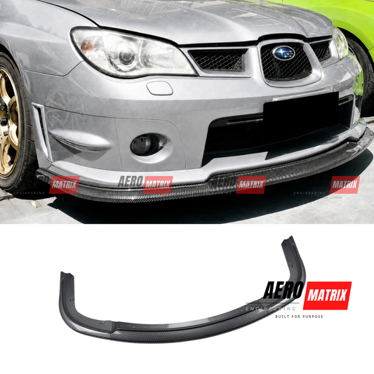 Subaru Impreza WRX STI 2006–2007 Carbon Fibre Gloss Hawkeye Front Lip