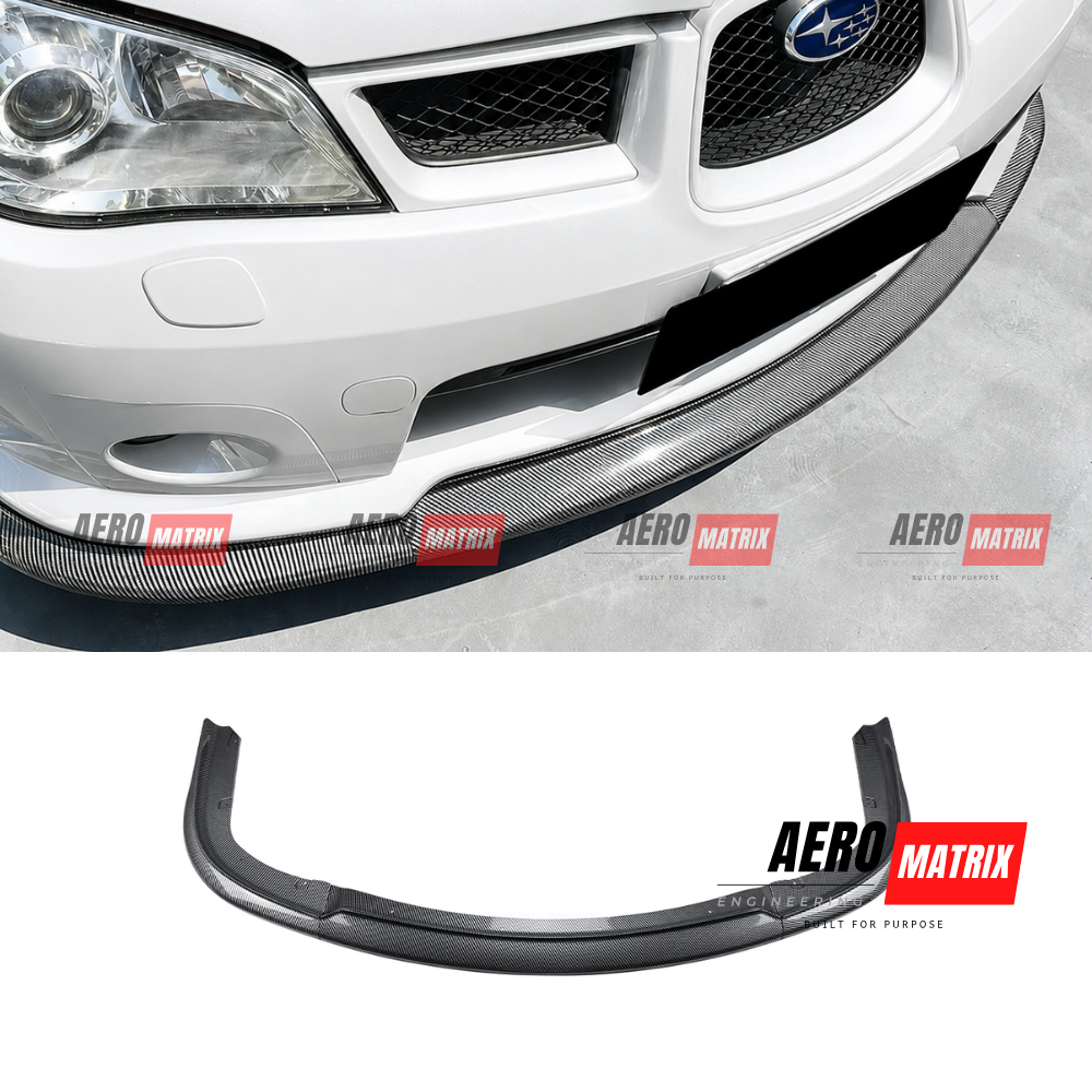 Subaru Impreza WRX STI 2006–2007 Carbon Fibre Gloss Hawkeye Front Lip