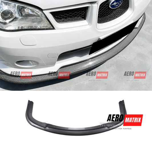 Subaru Impreza WRX STI 2006–2007 Carbon Fibre Gloss Hawkeye Front Lip