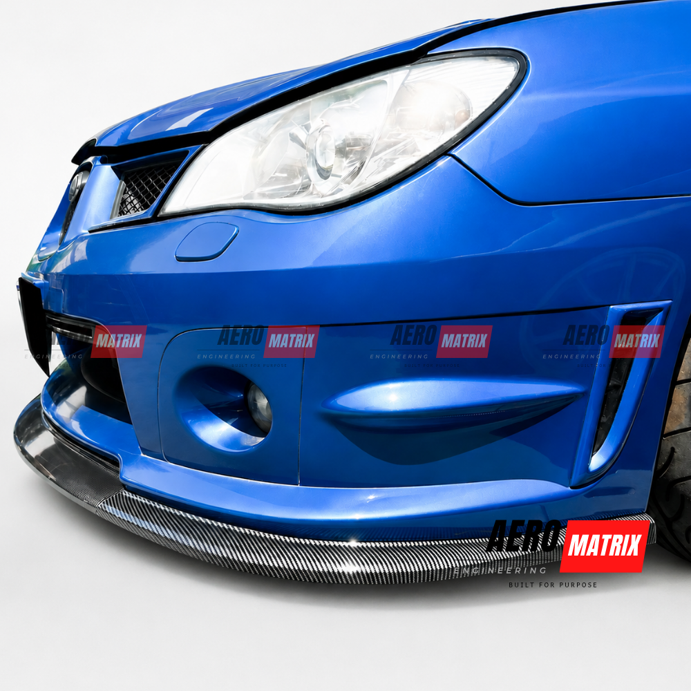 Subaru Impreza WRX STI 2006–2007 Carbon Fibre Gloss Hawkeye Front Lip