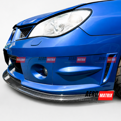 Subaru Impreza WRX STI 2006–2007 Carbon Fibre Gloss Hawkeye Front Lip