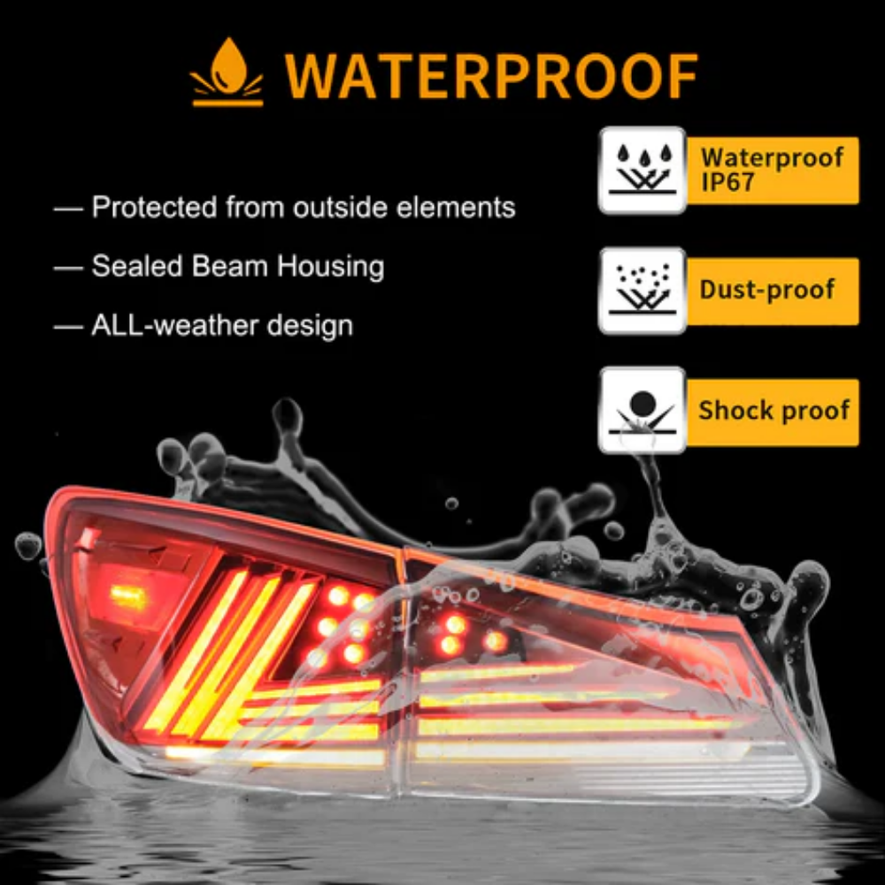 VLAND LED Tail Lights for Lexus IS250, IS350, IS F, IS300, IS220d & IS200d 2006–2013