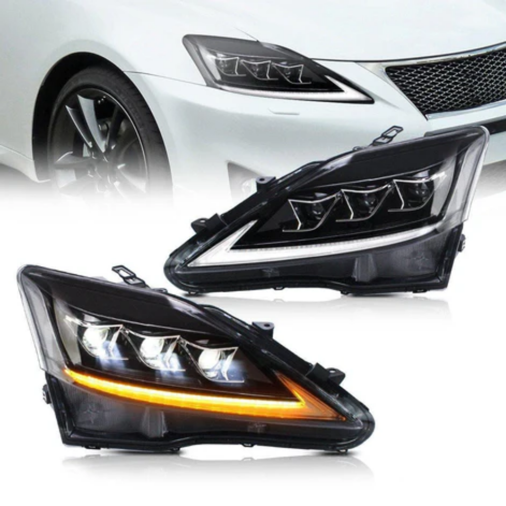 VLAND Full LED Headlights for Lexus IS250, IS350 & IS F (XE20) Sedan 2006–2013 with Sequential Turn Signals