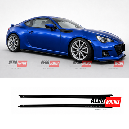 Toyota GT86 / Subaru BRZ 2012–2021 Gloss Black Side Skirts