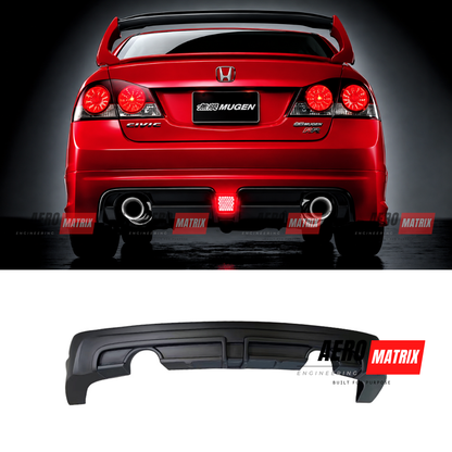 Honda Civic FD 2006–2011 Mugen RR Style Dual Exhaust Rear Lip (ABS Plastic)