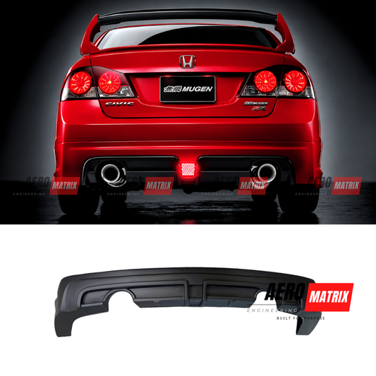 Honda Civic FD 2006–2011 Mugen RR Style Dual Exhaust Rear Lip (ABS Plastic)