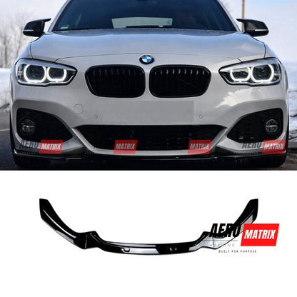 BMW F20 1 Series LCI 2015–2019 Front Lip (Gloss Black)
