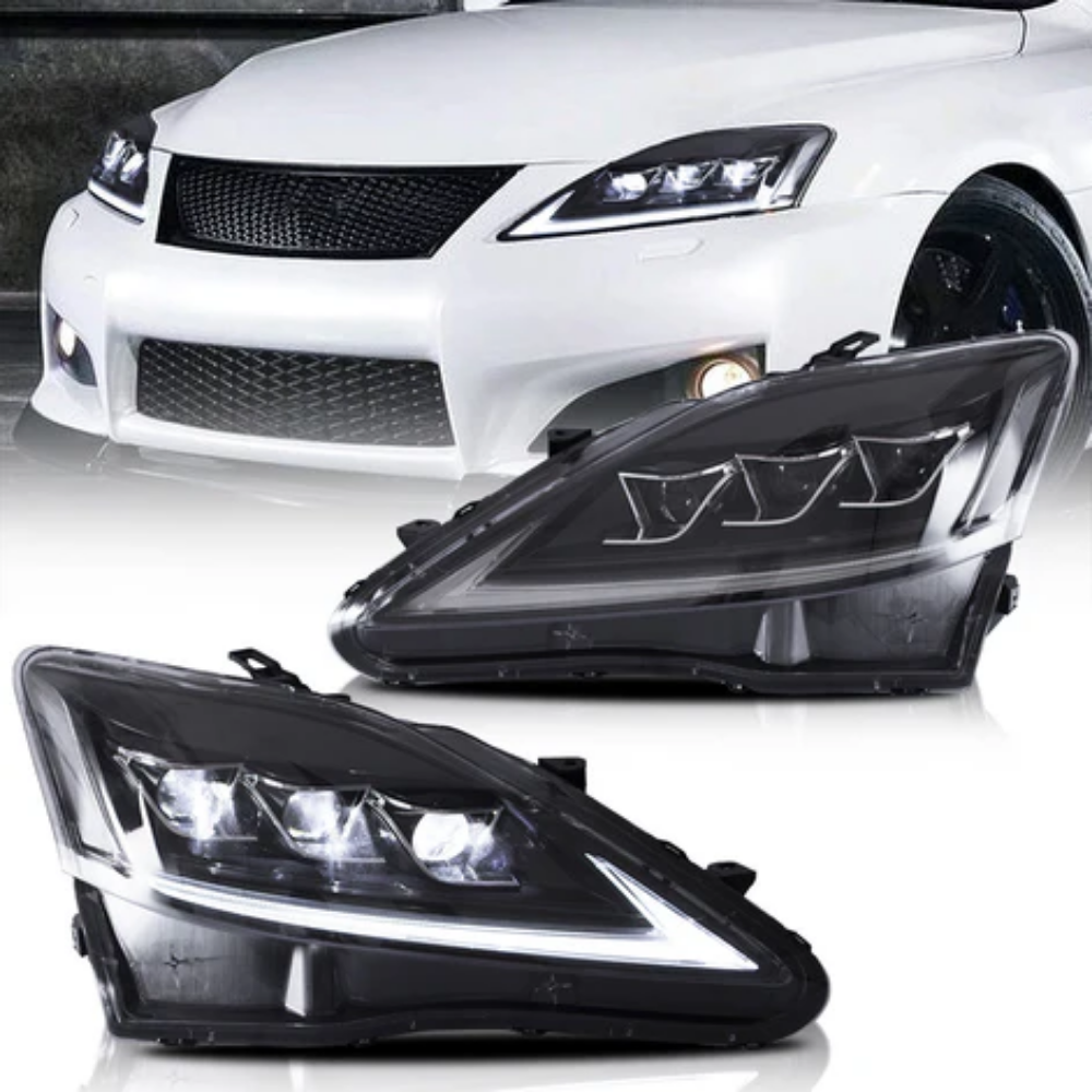 VLAND Full LED Headlights for Lexus IS250, IS350 & IS F (XE20) Sedan 2006–2013 with Sequential Turn Signals