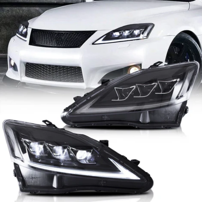 VLAND Full LED Headlights for Lexus IS250, IS350 & IS F (XE20) Sedan 2006–2013 with Sequential Turn Signals