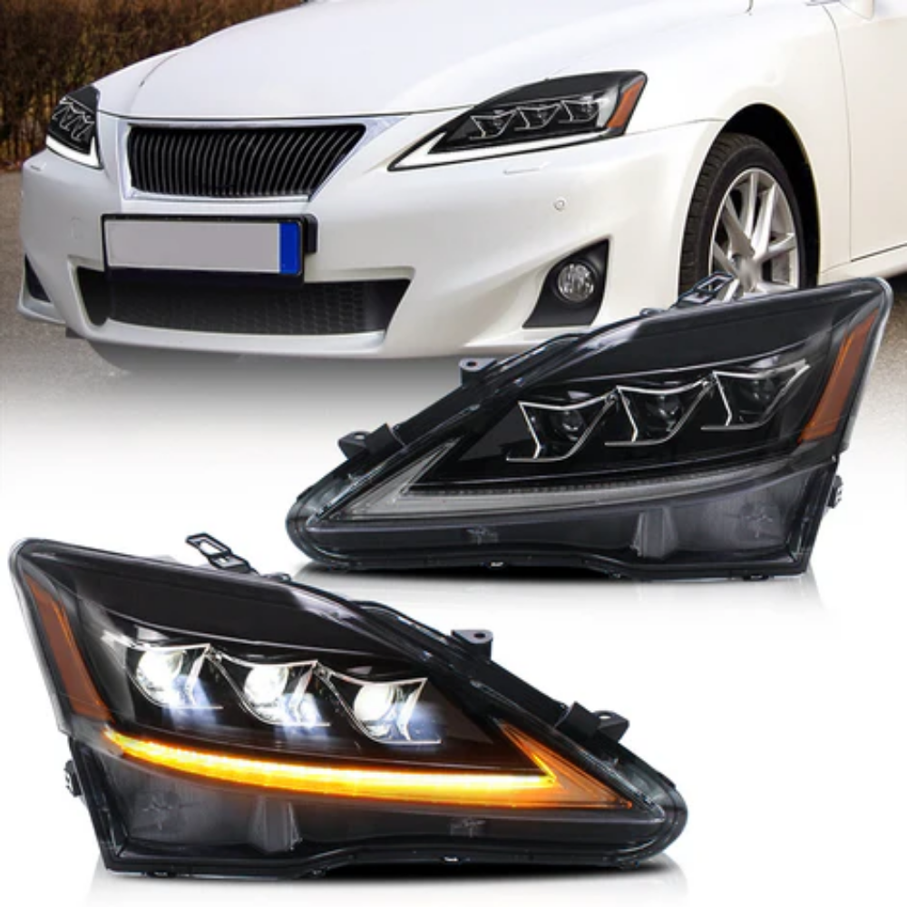 VLAND Full LED Headlights for Lexus IS250, IS350 & IS F (XE20) Sedan 2006–2013 with Sequential Turn Signals