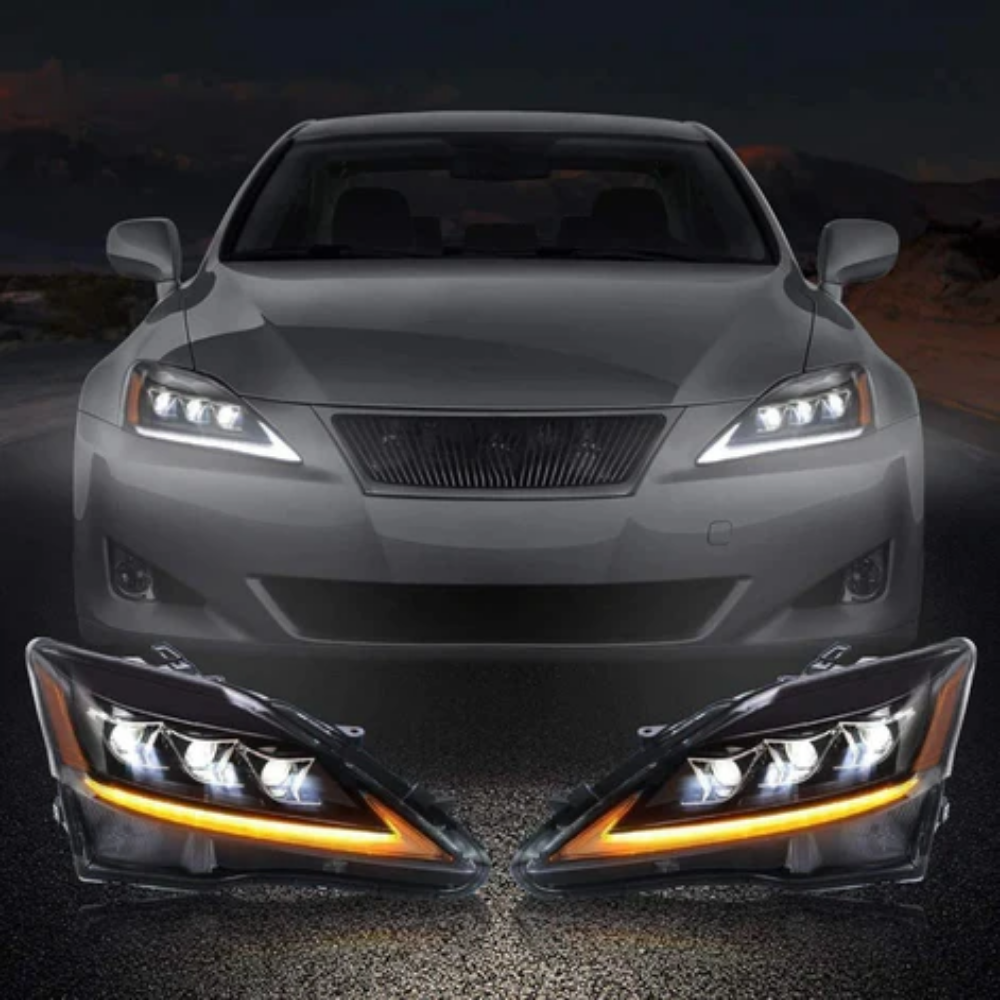 VLAND Full LED Headlights for Lexus IS250, IS350 & IS F (XE20) Sedan 2006–2013 with Sequential Turn Signals