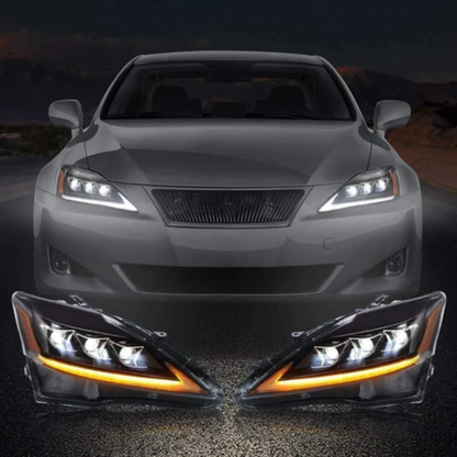 VLAND Full LED Headlights for Lexus IS250, IS350 & IS F (XE20) Sedan 2006–2013 with Sequential Turn Signals
