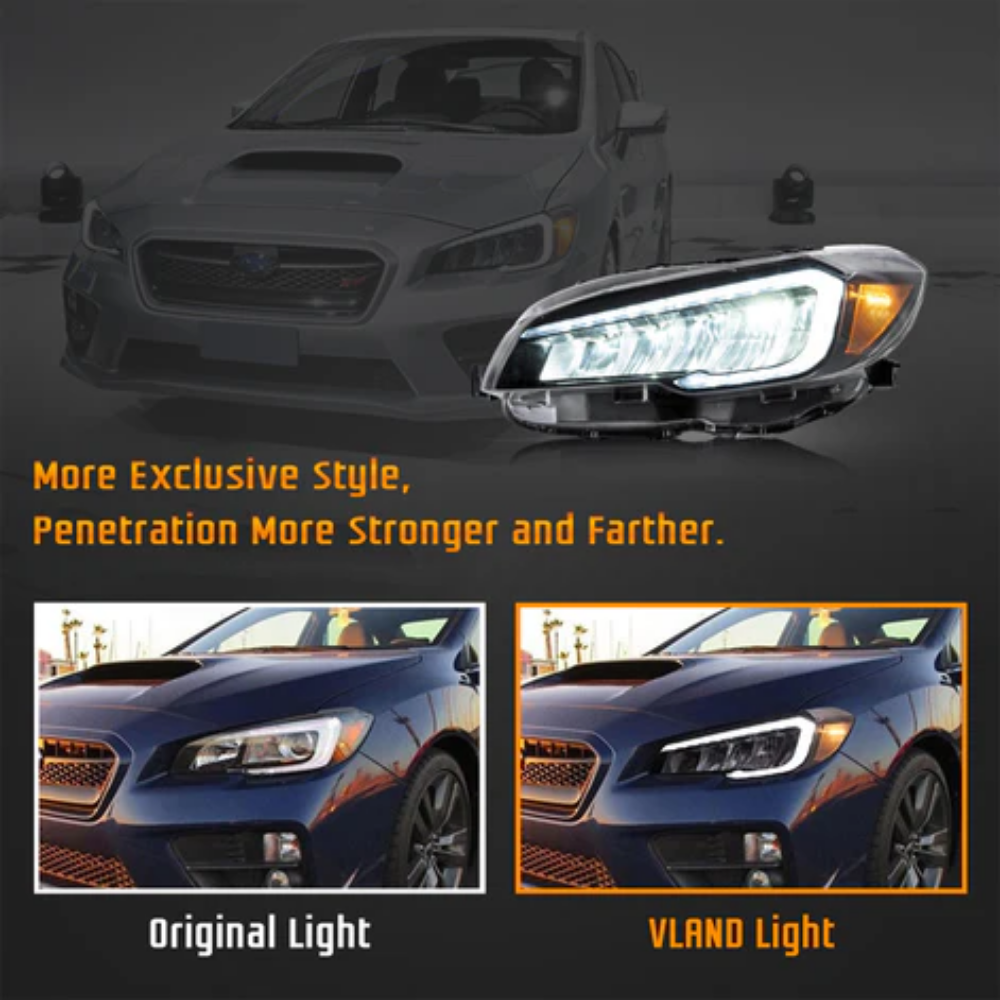 VLAND Full LED Reflection Bowl Headlights for Subaru WRX & WRX STI 2015–2021